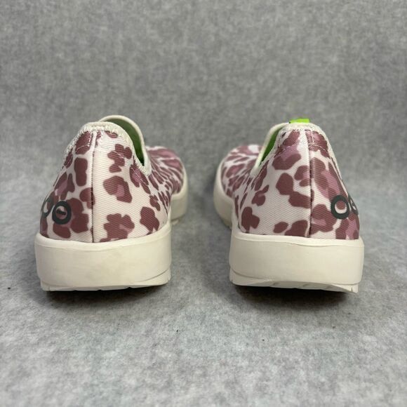 Oofos Oomg Eezee Low Womens Shoes Size 5 Pink Leopard Slip On Sneakers - used - Picture 7 of 13